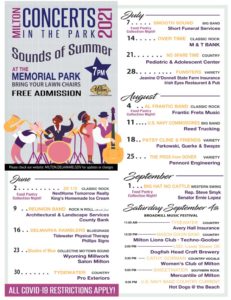 poster of concerts in the park milton de