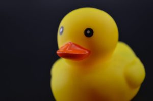Yellow Rubber Duck Red beak 