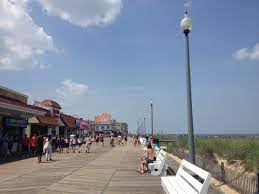 rehoboth board walk and ocean