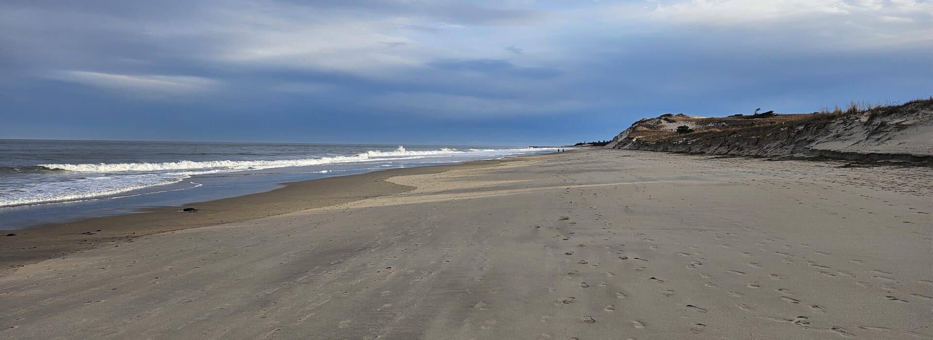Nice empty beach with blueskies