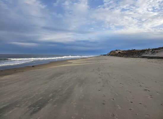 Nice empty beach with blueskies